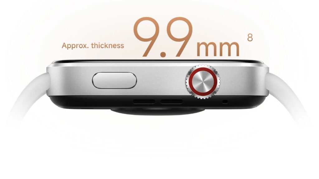 A button has been added alongside the crown on the new watch. Image: Xiaomi