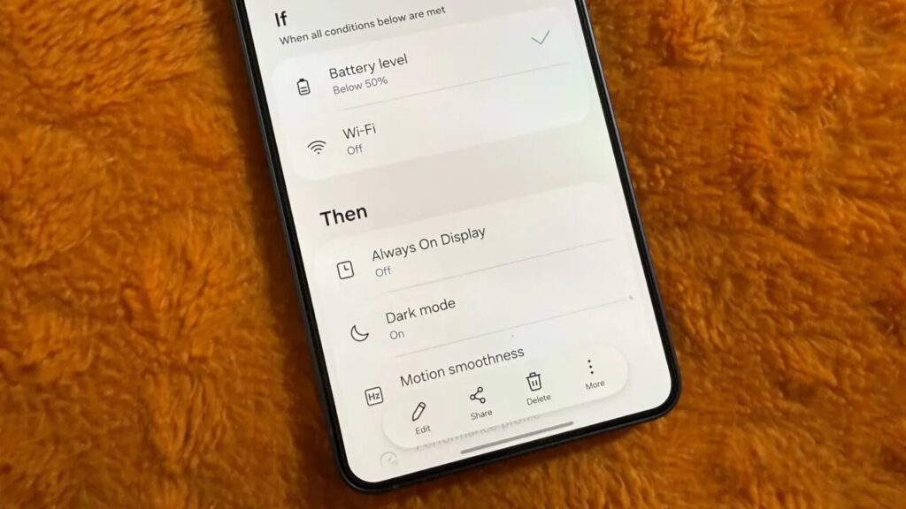 A routine for optimal battery saving. Image: androidauthority.com