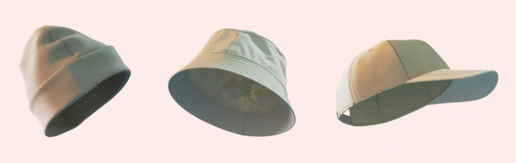 The Sabi beanie is expected to go on sale by the end of 2026, followed by other headwear. Photo.