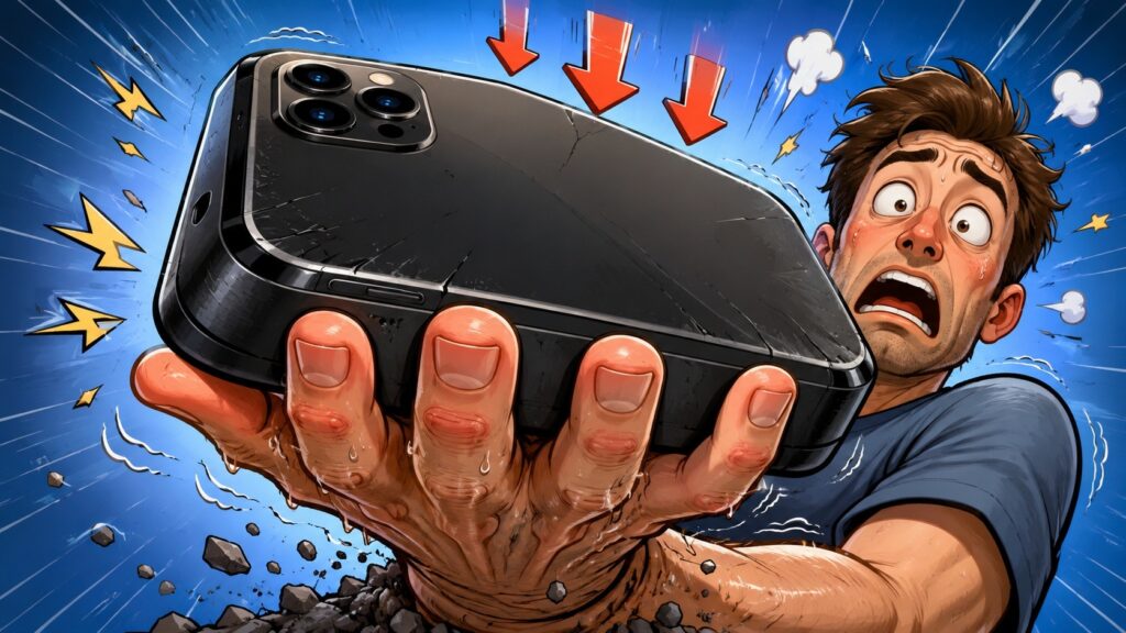 A smartphone gets heavier from data volume, but we don't notice it. Photo.