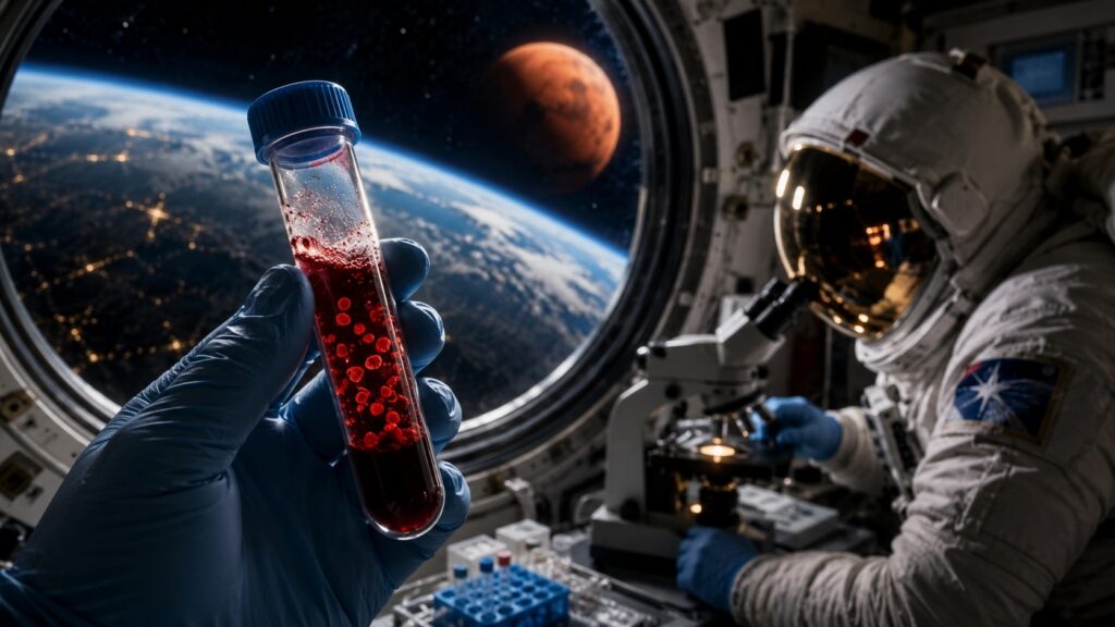 Space changes human blood, and it's a serious problem. Photo.