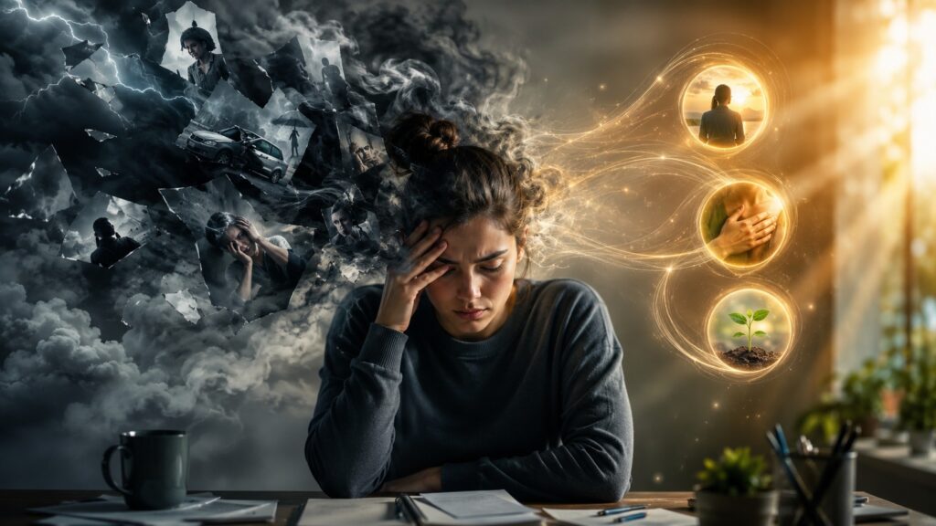 It's very easy to spiral when stressed, but the process can be stopped. Photo.