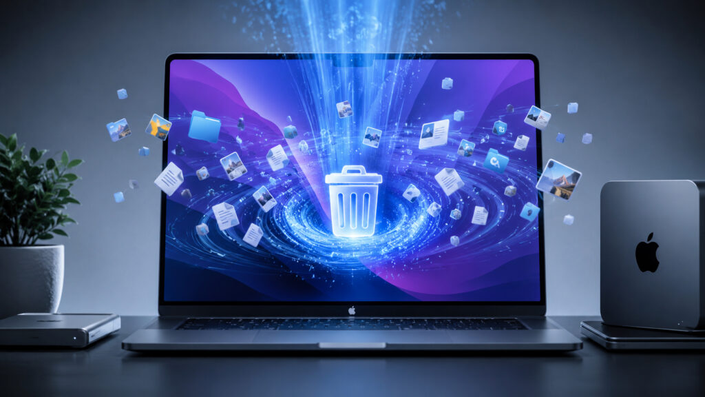 Let's figure out how to clean system data and free your Mac from junk. Photo.