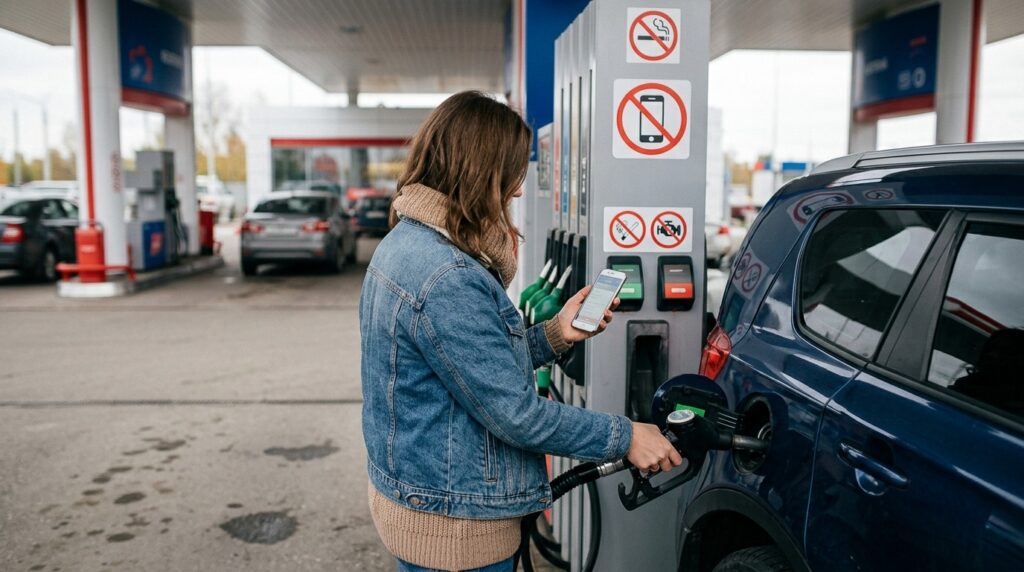 Phones at gas stations: they're banned for a reason. Here's what can happen