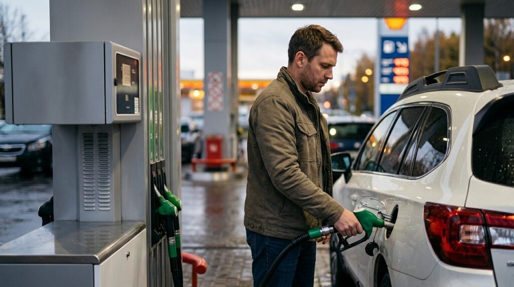 While fueling, it's better to keep your hands and mind free from the phone