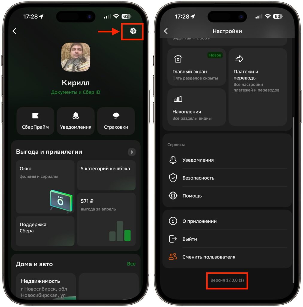 You can find the app version here