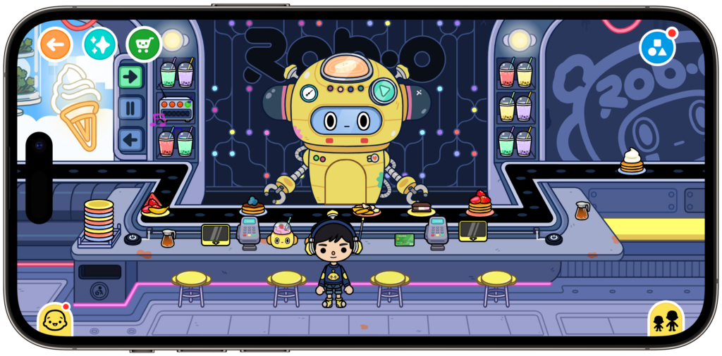 You can even stop by a robo-café