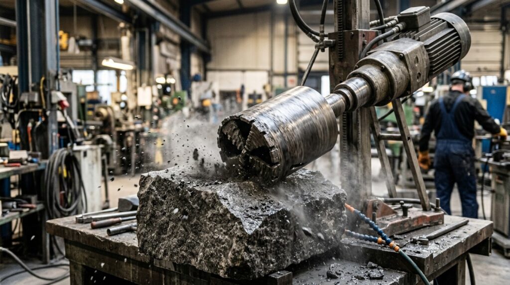 Industrial diamonds are used in drill bits and cutting tools