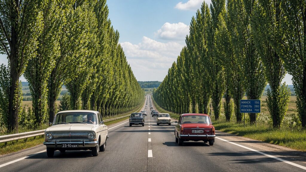 Poplars also provided protection from exhaust gases. Photo.