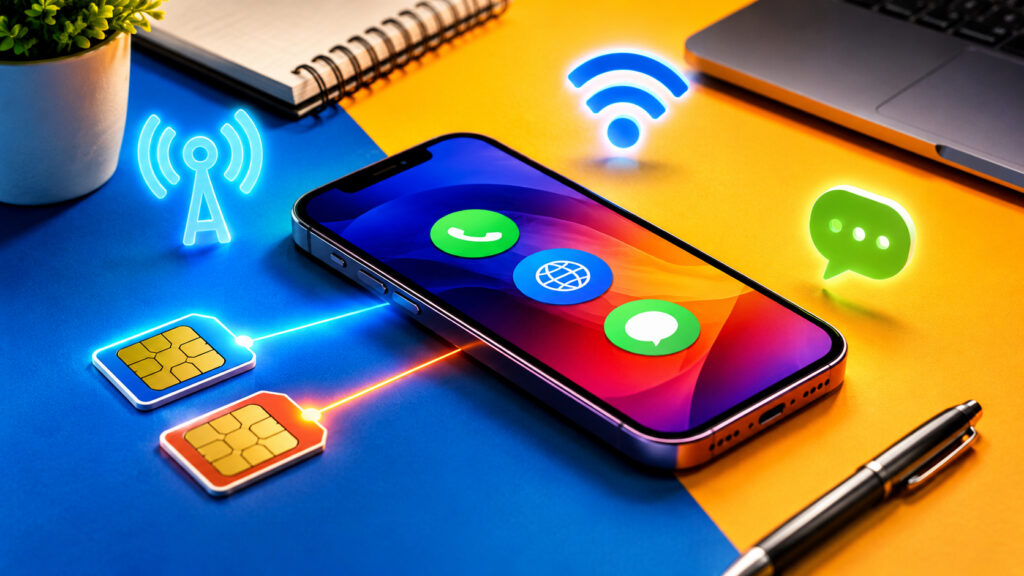 How to properly set up an iPhone with two SIM cards. Photo.