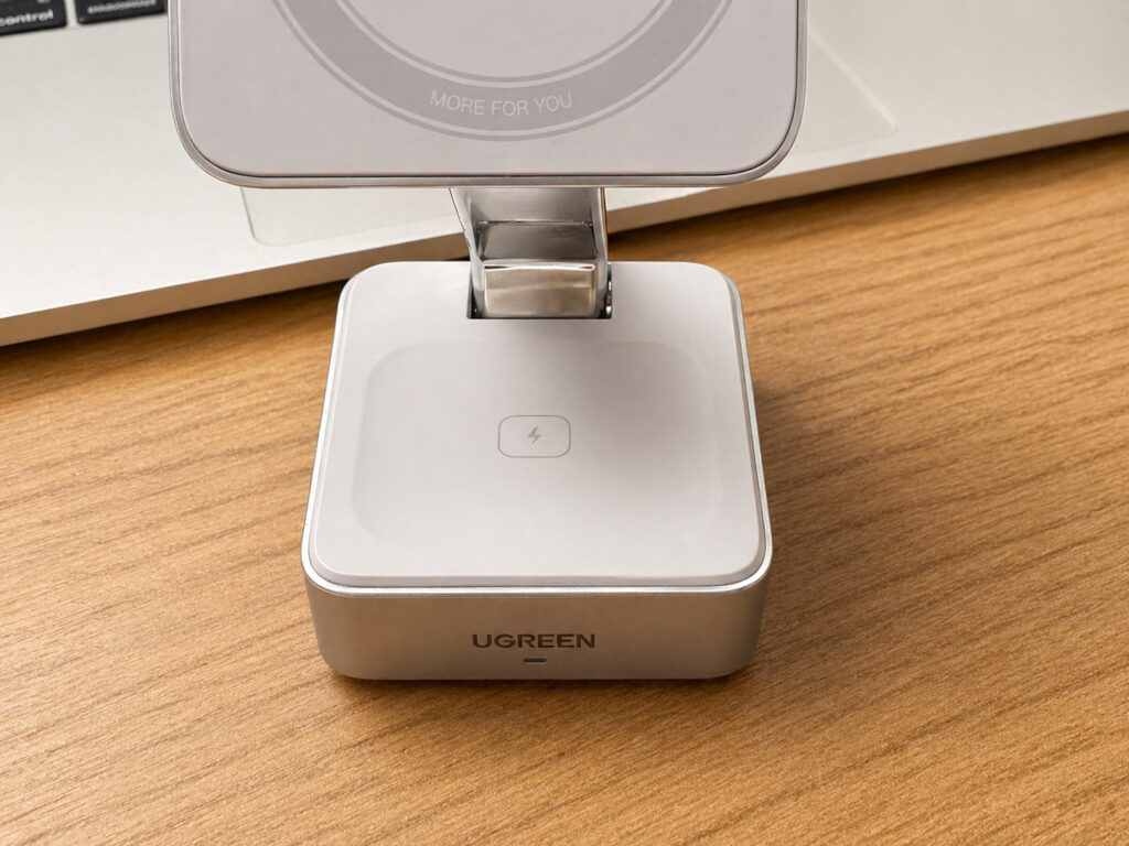 Wireless charger for iPhone and AirPods on one station. Here's where you can charge AirPods. Photo.