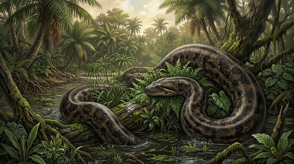 Reconstruction of Vasuki indicus in the tropical swamps of ancient India