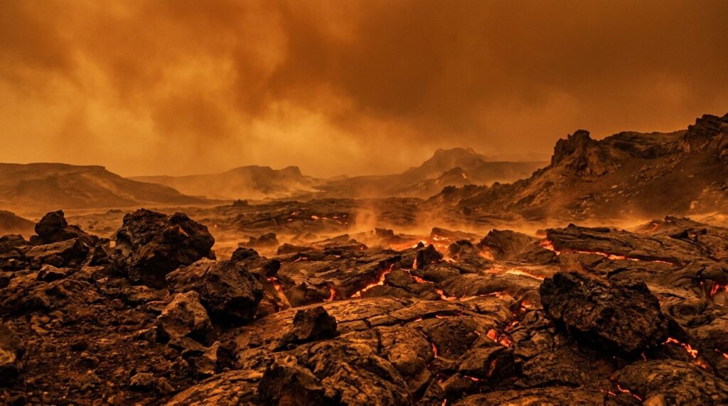 The scorching surface of Venus: temperatures here melt lead. Photo.