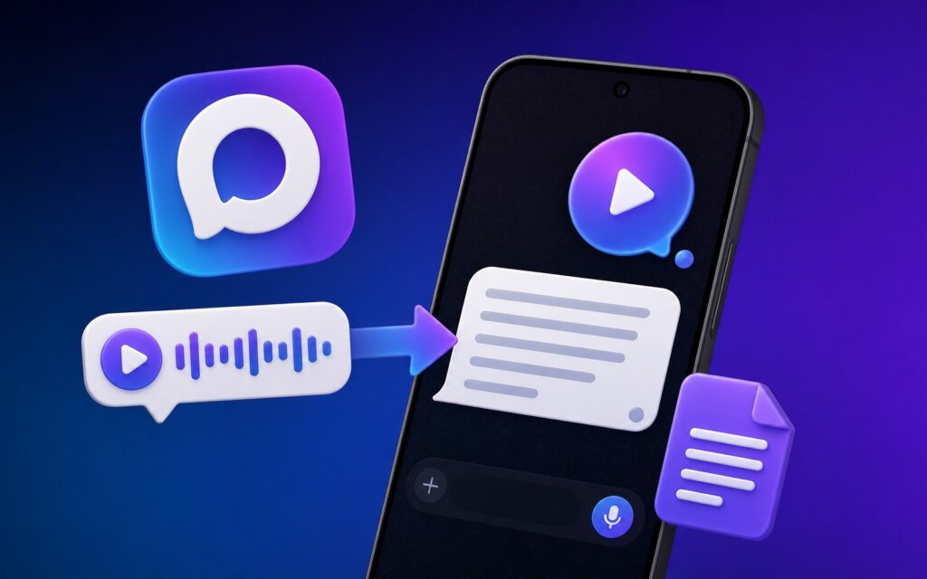The national messenger now allows you to convert video circles to text as well