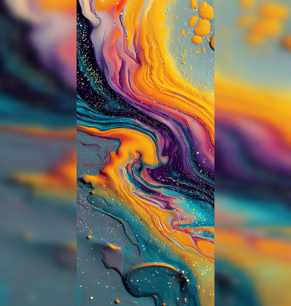 Beautiful iPhone wallpapers with a paint effect. This one is my favorite. Photo.