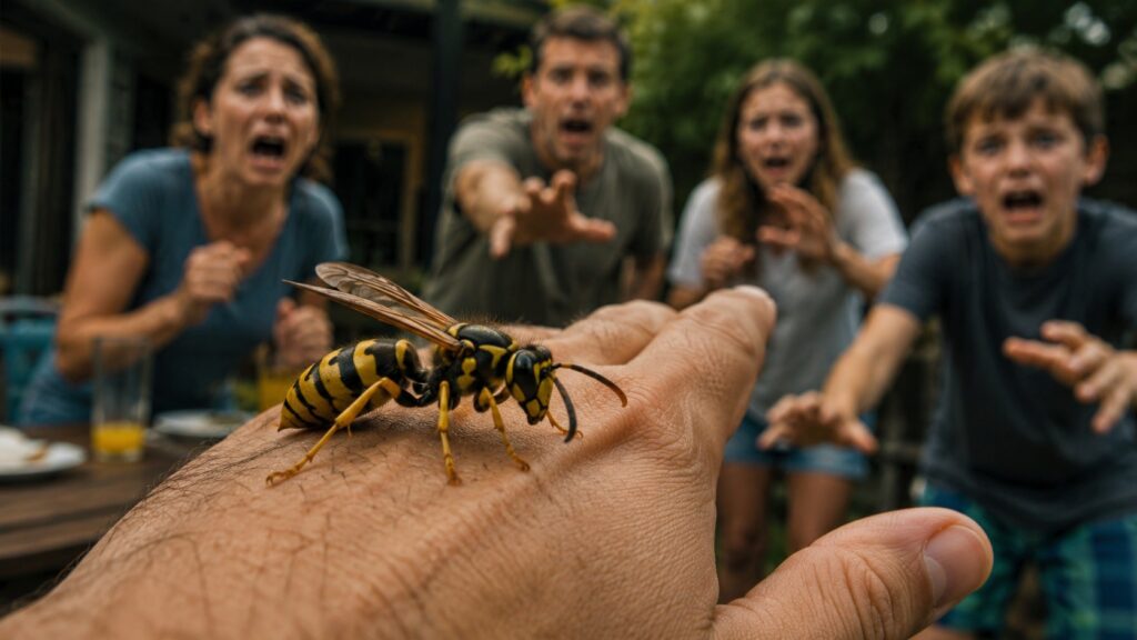 In rare cases, wasp stings are deadly. Photo.