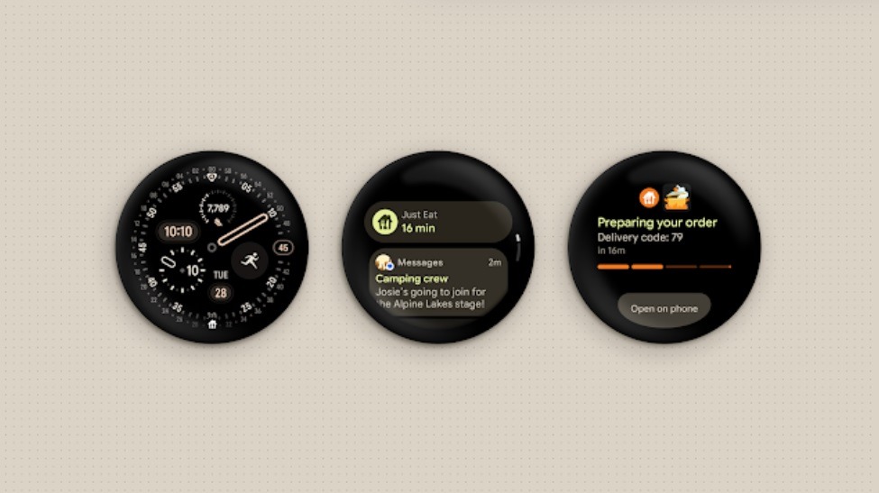 This is what Live Updates will look like on smartwatches. Image: Google