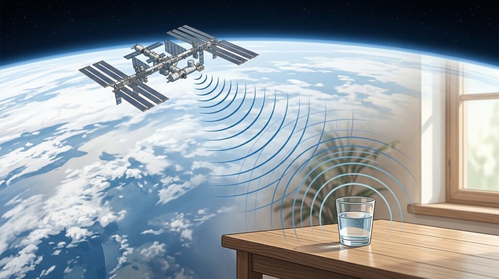 Radio waves from the ISS reach Earth's surface and can be picked up even by a non-standard antenna