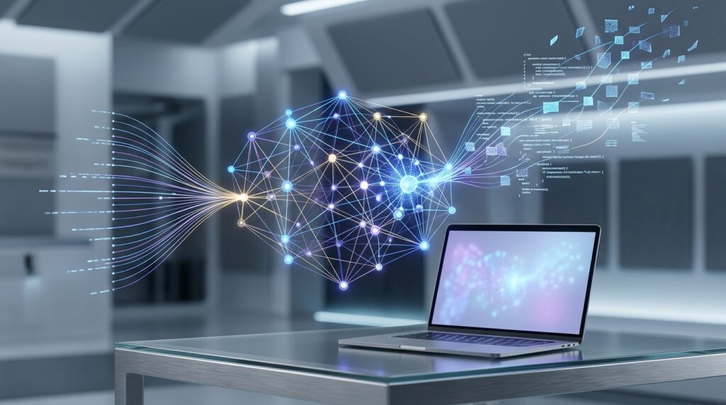The AI model doesn't act on its own — it accelerates the human researcher's work by tens of times.