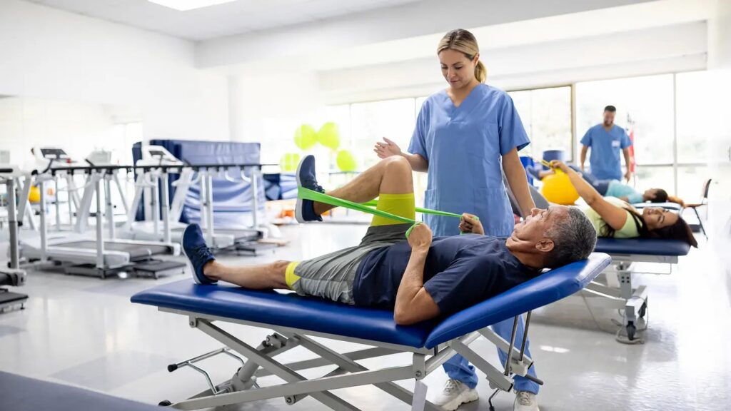 Physical therapists are the most protected category of workers at the moment. Only one in ten of them risks being replaced by technology — this is the lowest threat level. Photo.