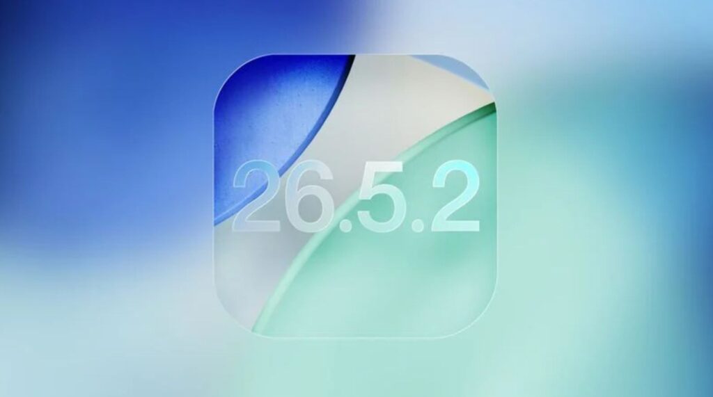 iOS 26.5.2 update screen on an iPhone