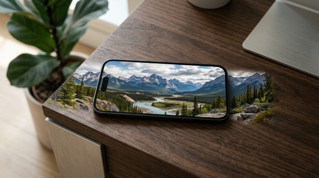 The Extend tool draws in the edges of a landscape shot