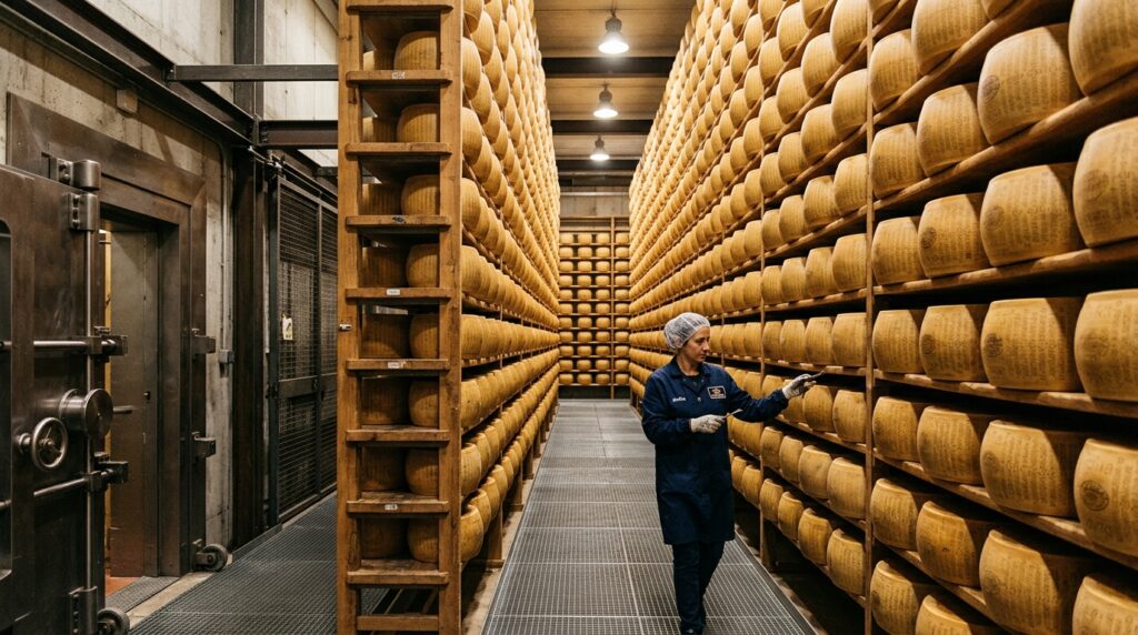 Italian vaults still hold thousands of cheese wheels serving as collateral