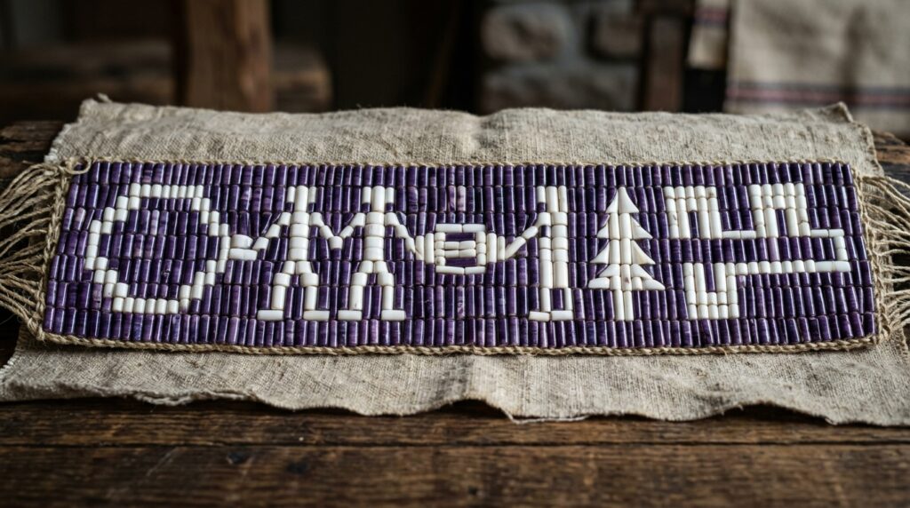 A wampum belt served not only as decoration but also as a financial document