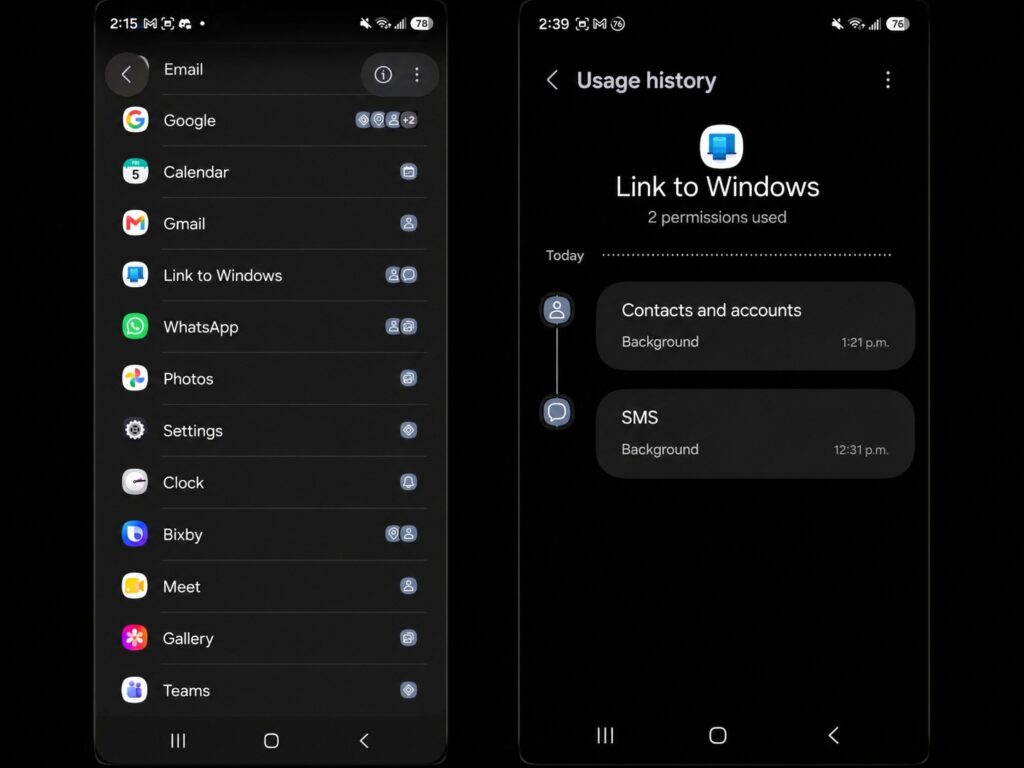 A useless app if you don't use the Windows link feature