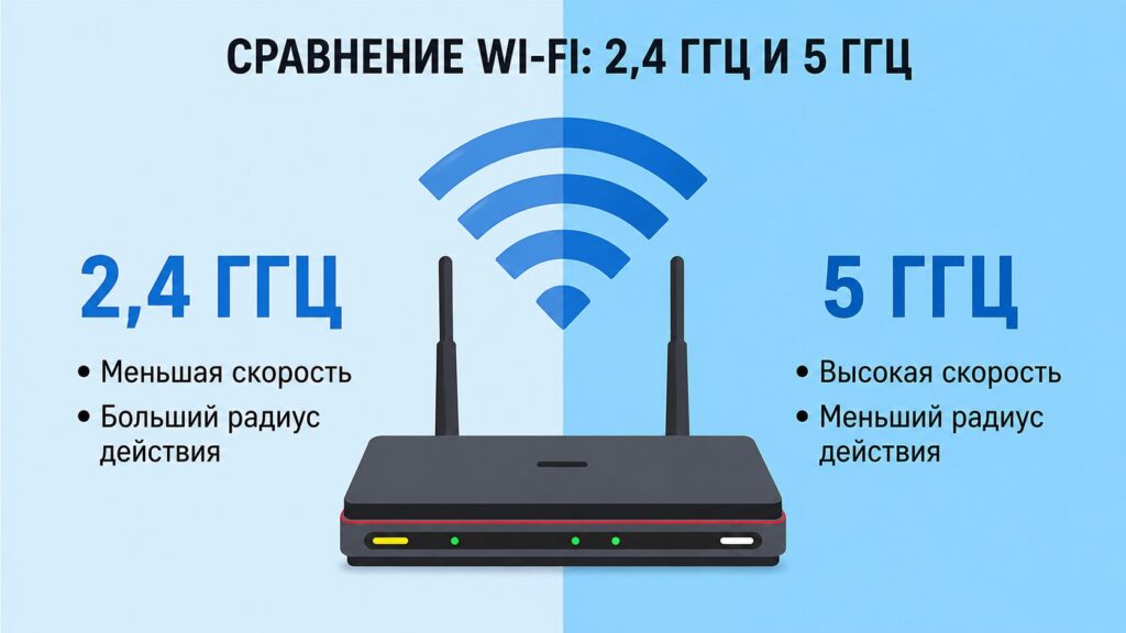 When possible, use the 2.4 GHz frequency — it has longer range