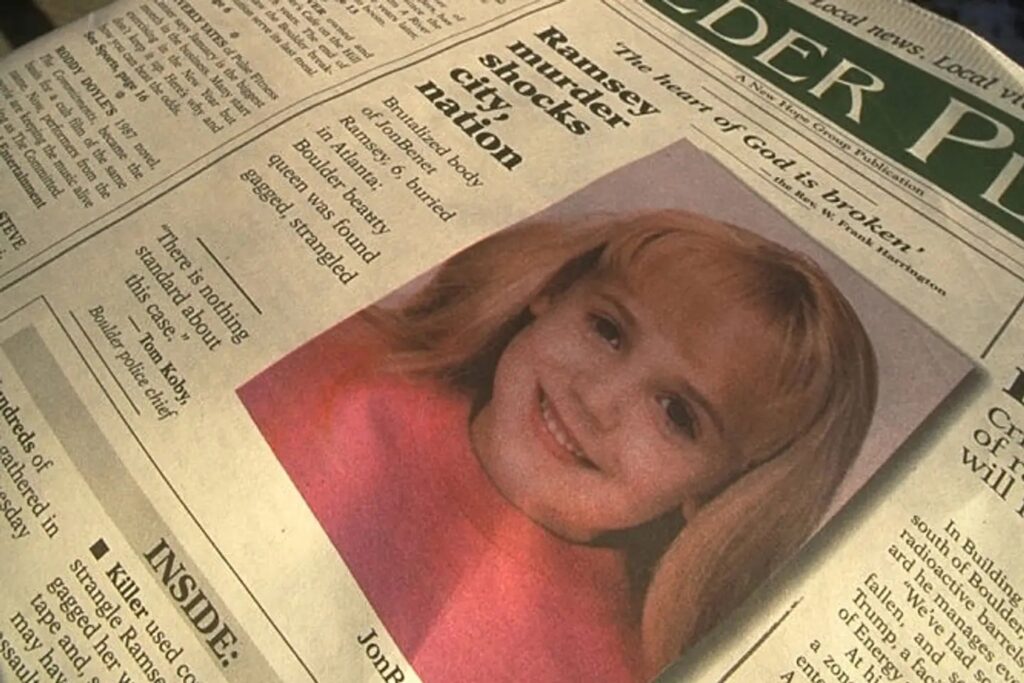 The JonBenét Ramsey murder case. Photo.