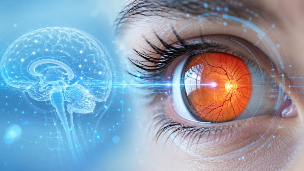 People at risk of dementia can be identified by their eyes. Photo.