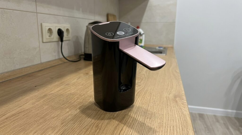 Wine aerator — now I don't wait half an hour for the bottle to breathe. Put it on the bottle, pour — and the wine tastes like it's already been sitting in a decanter. Photo.