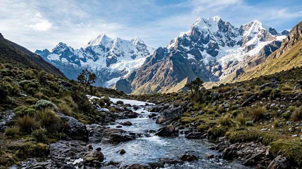 The sources of the Amazon are sought high in the Peruvian Andes