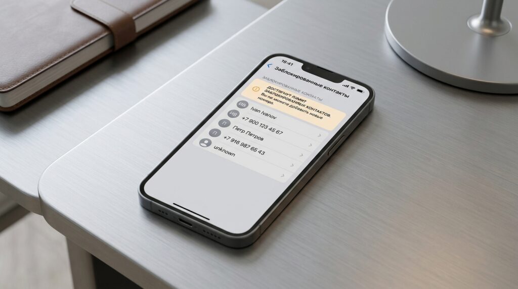 The new beta now includes a notification about the blocked contacts limit