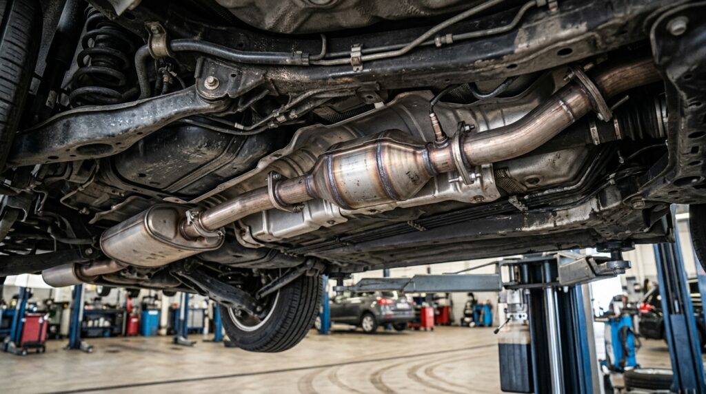 The catalytic converter cleans the exhaust — and sulfur in fuel hits it the hardest