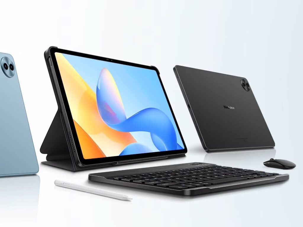 The tablet's bundled accessories allow it to fully replace a laptop. Image: Blackview