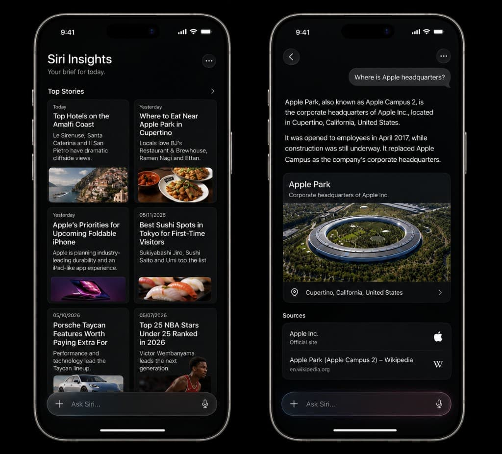 How the new Siri app works on iPhone. Siri finally has a full-fledged app. Photo.