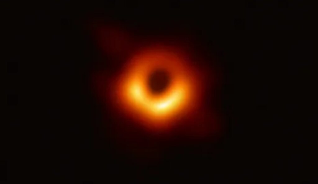 The first photograph of a black hole, taken in 2019. Image source: NASA. Photo.