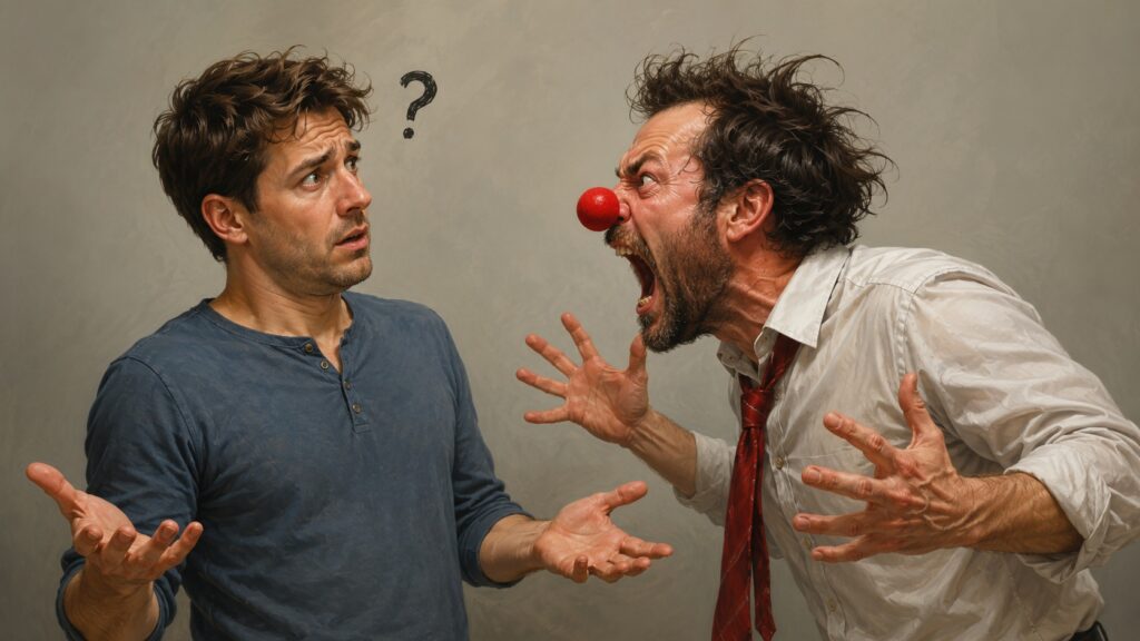 A foolish person can be recognized by their behavior in conversation. Photo.