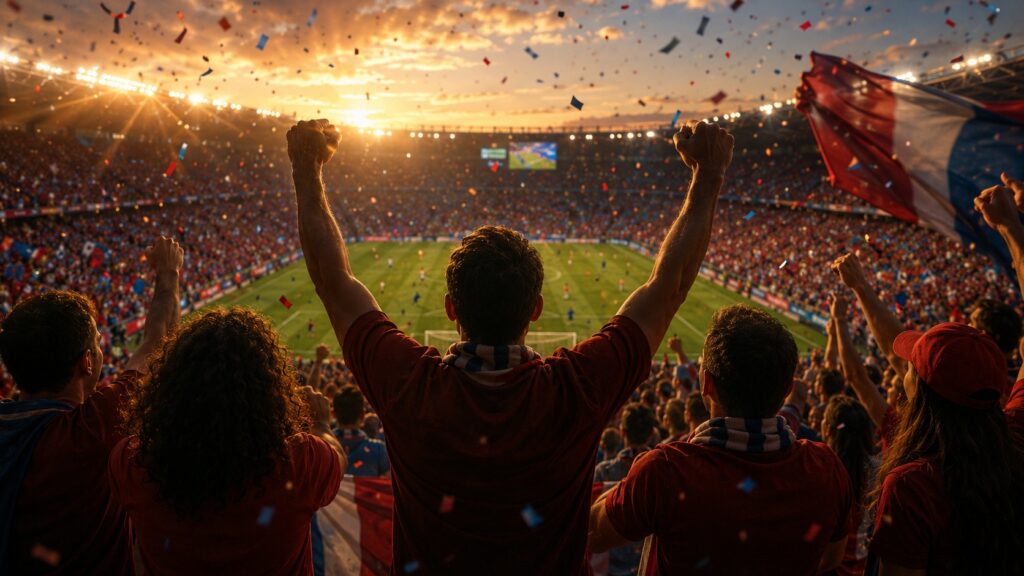 Sports fans are happier, and there's a scientific explanation for it. Photo.