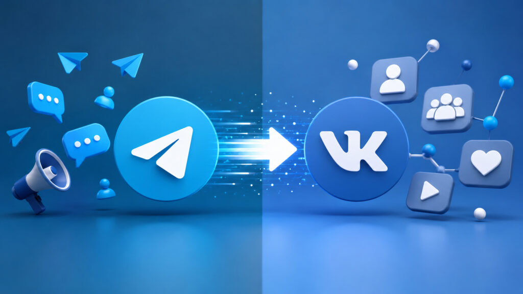 Why transfer a Telegram channel to VKontakte. Photo.