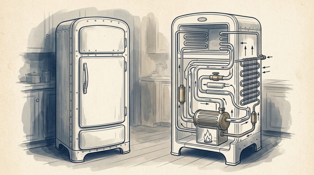 Einstein and Szilard's refrigerator worked without a compressor and moving parts