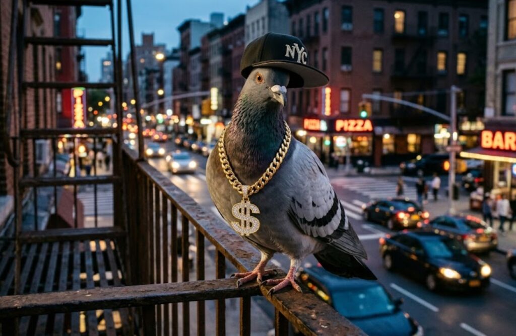 Pigeons bob their heads when walking not because they're cool — there's a more important reason. Photo.
