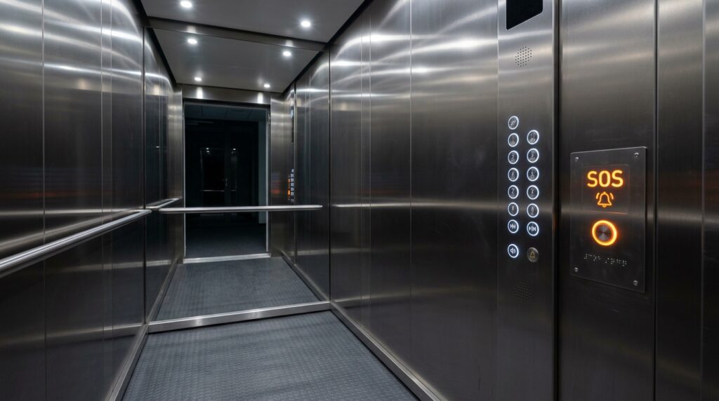 When the power goes out, an elevator can stop between floors — trying to get out on your own is dangerous