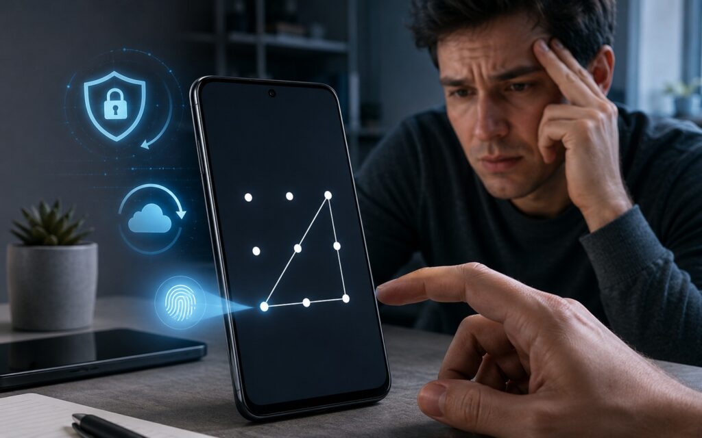 Trying to reset the pattern lock on Android