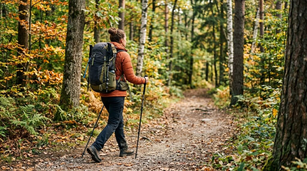Walking with a heavy backpack is trendily called rucking. Photo.