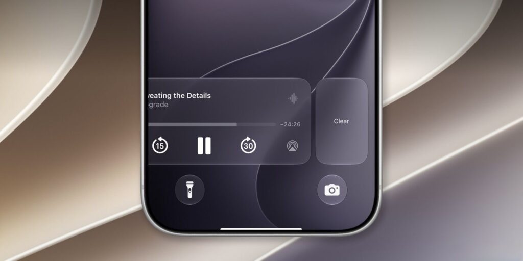 What new lock screen settings have appeared on iPhone. The player can be swiped off the screen. Photo.