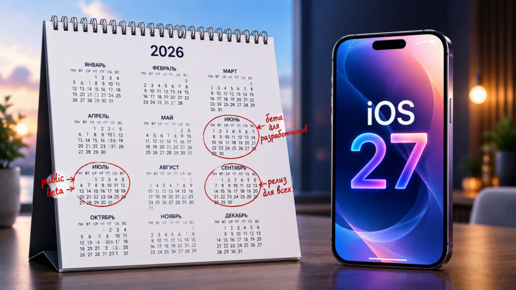 Understanding the release schedule for different versions of iOS 27. Photo.