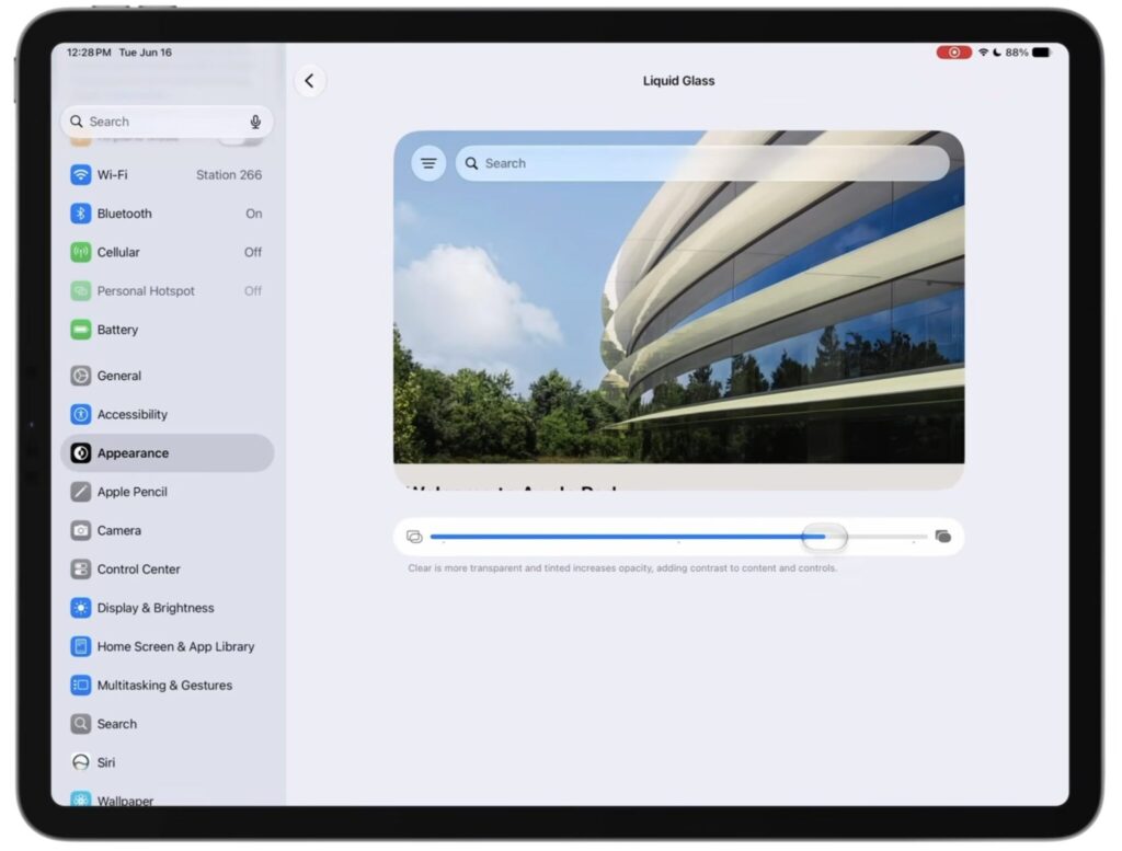 How much faster does iPad work after the update. Liquid Glass can now be flexibly customized. Photo.
